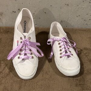 Superga White 2750 Cotu Classic Low-Top Canvas Sneakers - Size -  41 Euro